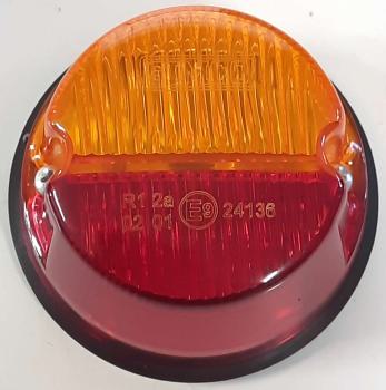 Anbauleuchte (2-Kammerleuchte) Lichtscheibe gelb/rot Ø 78 mm