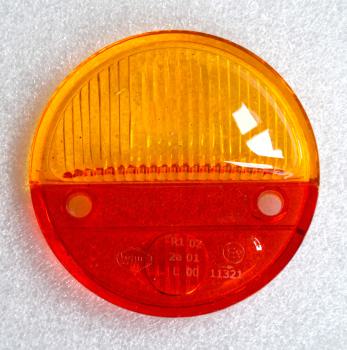 Ersatzglas Willy rot/orange für Schluss-, Blink-, (Brems-) Leuchte Willy