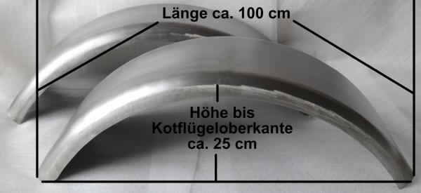 Kotflügel 20 Zoll Breite ca 28 cm Länge ca 100 cm