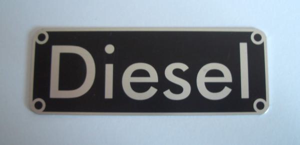 Schild "Diesel" Maße 76 mm x 28 mm