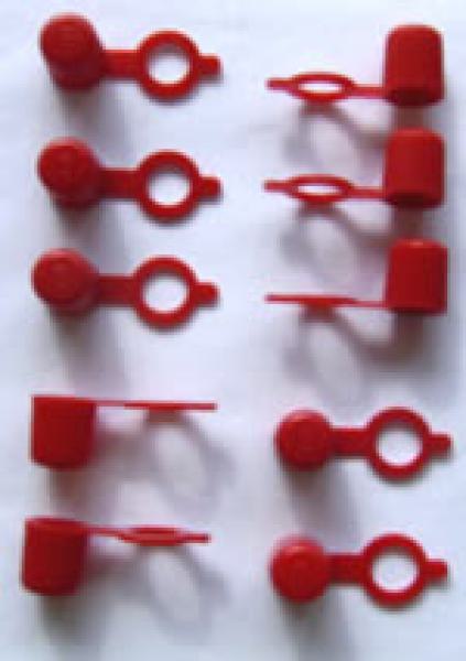 rote Abdeckkappen für Schmiernippel