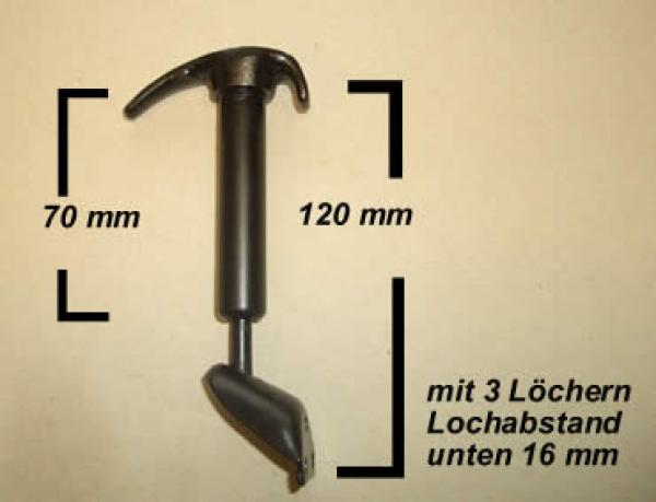 Haubenhalter aus Metall ca. 120 mm lang